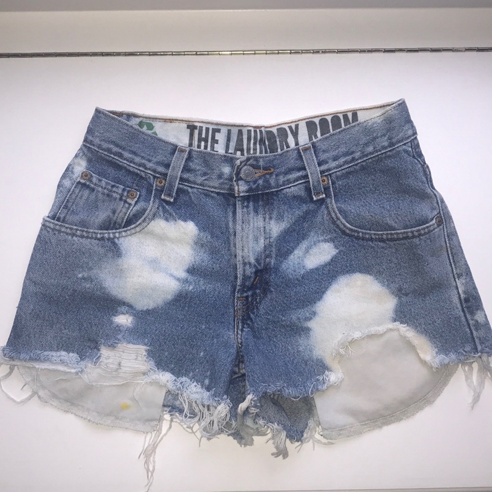 Vintage Bleached Jean Shorts